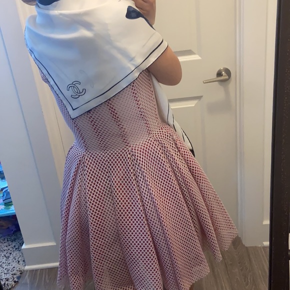 Chanel 100% Silk square scarf. - Picture 11 of 14